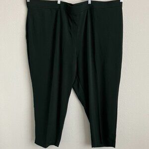 Susan Graver Milano Knit Pull-On Ankle Pants - evergreen (Sz 4XP) a454593